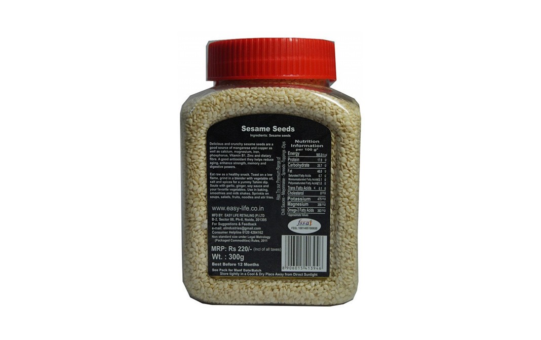 Easy Life Sesame Seeds    Plastic Jar  300 grams